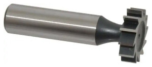 Interstate Straight Tooth Woodruff Key Seat Cutter, HSS, 7/8" Diameter, 1/4" Face Width, 2-1/4" OAL - 43-017-3