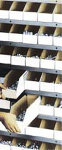 White Corrugated Shelf Bin Boxes - 90-362-5