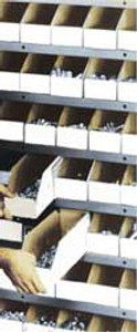 White Corrugated Shelf Bin Boxes - 90-361-7