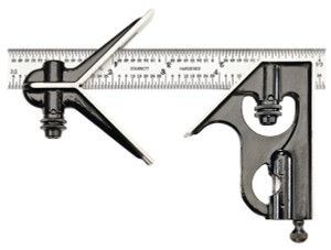 Starrett 6" Combination Square with Square and Center Head, EDP 56393 - C33HC-6-4R