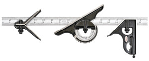 Starrett 18" Combination Set with Square, Center and Reversible Protractor Head and Blade, EDP 51550 - C434-18-4R