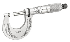 Starrett Outside Micrometer, 0-1" Range, 0.0001" Grad - T230XRL