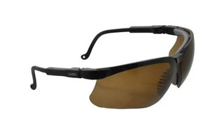 UVEX BANDIT Safety Glasses, Black Frame, Espresso Lens S3201  - 96-558-2