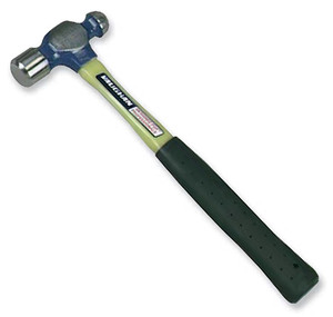 Vaughan Fiberglass Handle Ball Peen Hammer, 13" Length, 12 oz. - 96-124-3