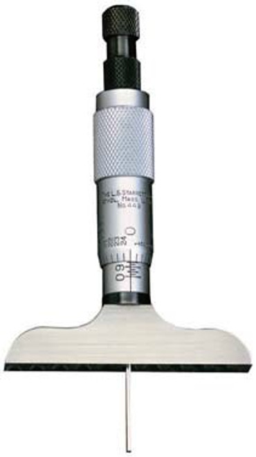 Starrett Micrometer Depth Gage with Non-Rotating Blades, 0-3 Starrett Micrometer Depth Gage with Non-Rotating Blades, 0-3