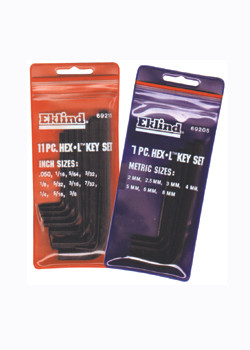 Hex Keys with Vinyl Pouches, 13 Pc, .050 thru 3/8