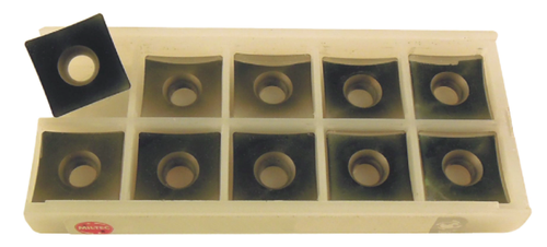 MIL-TEC Square, Indexable Carbide Milling Insert, Edge Prep, TiAlN Coating PS90032-MTC357 - 10 Pack Only