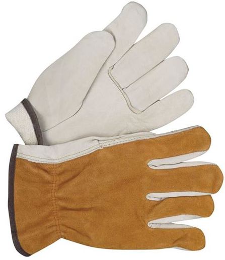 BDG Fleece Lined Split Leather Cowhide Driver Gloves, 20-9-145-L