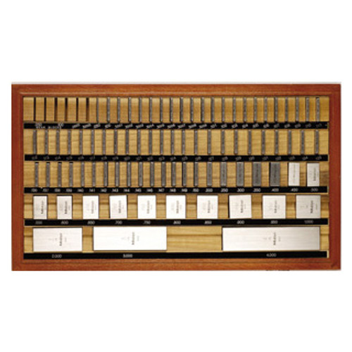 Mitutoyo Square Gage Block Set, Inch Block Set, 81 Pieces, Steel, Grade AS-1 - 516-403-26