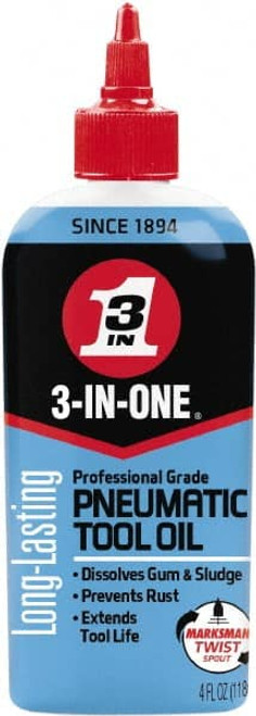 3-IN-ONE Bottle, ISO 21, Air Tool Oil 21.02 Viscosity (cSt) at 40°C, 4.24 Viscosity (cSt) at 100°C 12004 - 33902735 3-IN-ONE Bottle, ISO 21, Air Tool Oil 21.02 Viscosity (cSt) at 40°C, 4.24 Viscosity (cSt) at 100°C 12004 - 33902735