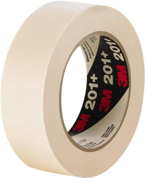 3M 24mm Wide x 180 ft. Long x 4.4 mil Tan Paper Masking Tape Rubber Adhesive,  19 Lb/In Tensile Strength, Series 201+ 7000144751 - 52649316 - Penn Tool  Co., Inc