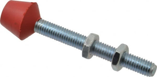 Destaco M8 Carbon Steel Cap Tip Clamp Spindle Assembly 65.02mm Thread Length, 83.06mm OAL, Flat Tip Cap, 0.83