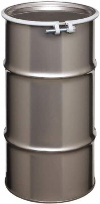 Made in USA 16 Gallon Cylindrical Stainless Steel Open Head Drum 27 Made in USA 16 Gallon Cylindrical Stainless Steel Open Head Drum 27
