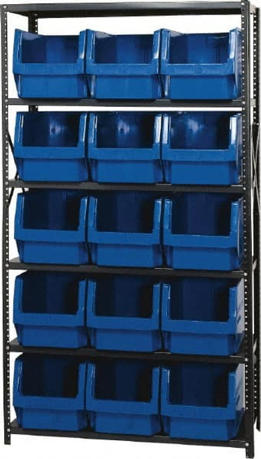 Quantum Storage Systems MSU-533RD Bin Shelving,Solid,42X18,15 Bins,Red G3496249