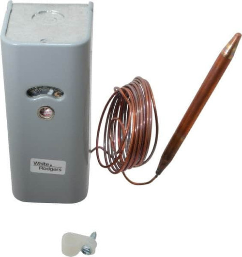White-Rodgers Refrigeration Temperature Controls, Capillary Length: 8 Ft., Differential: Adjustable 4.5 to 400F, Switch Action: SPDT 16 87 009S1 - 05423520 White-Rodgers Refrigeration Temperature Controls, Capillary Length: 8 Ft., Differential: Adjustable 4.5 to 400F, Switch Action: SPDT 16 87 009S1 - 05423520