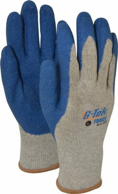 Blue palm latex coated work gloves 