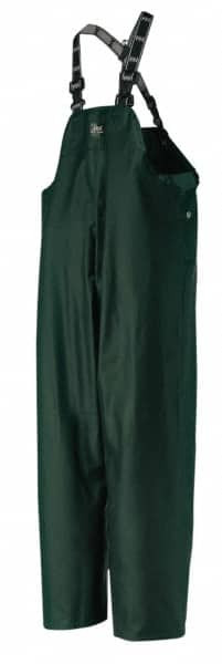 Helly Hansen Size M Green Rain Bib Overall PVC & Cotton, Snap