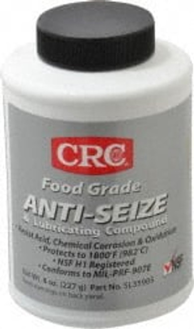 CRC 8 oz Bottle High Temperature Anti-Seize Lubricant Aluminum, -65 to 1,800°F, Opaque Off-White, Food Grade, Water Resistant 1007941 - 05154240 CRC 8 oz Bottle High Temperature Anti-Seize Lubricant Aluminum, -65 to 1,800°F, Opaque Off-White, Food Grade, Water Resistant 1007941 - 05154240