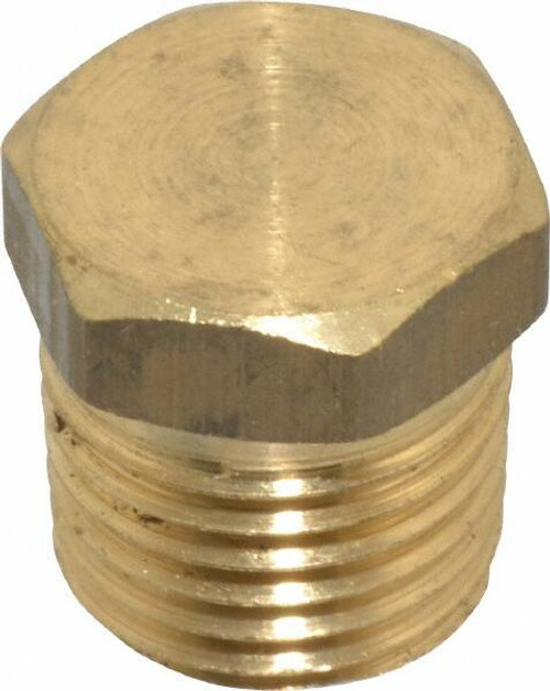 CerroBrass 1/4 Male MNPTF Industrial Pipe Hex Head Plug 1,200 psi