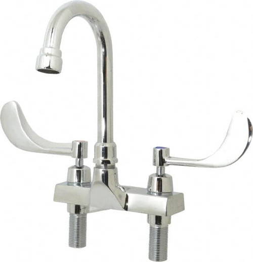 Speakman Wrist Blade Handle, Centerset Bathroom Faucet Two Handle, Internal Drain, Gooseneck Spout SC-3084-LD-E - 78754538 Speakman Wrist Blade Handle, Centerset Bathroom Faucet Two Handle, Internal Drain, Gooseneck Spout SC-3084-LD-E - 78754538