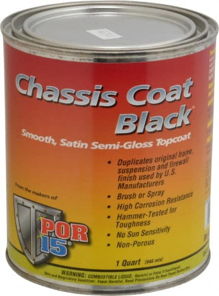 POR-15 Semigloss Black Automotive Topcoat 1 Qt Can 45904