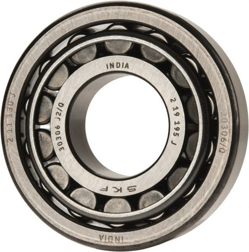 SKF 30mm Bore Diam, 72mm OD, 20.75mm Wide, Tapered Roller Bearing 56,100 N Dynamic Load Capacity, 56,000 N Static Load Capacity 30306 J2/Q - 43337013