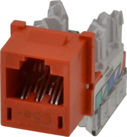 Hubbell Wiring Device-Kellems 8 Position, Cat5e Modular Jack CSA Certified, RoHS Compliant, UL Listed HXJ5EOR - 00247809 Hubbell Wiring Device-Kellems 8 Position, Cat5e Modular Jack CSA Certified, RoHS Compliant, UL Listed HXJ5EOR - 00247809