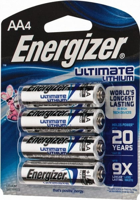 Energizer Lithium AA Batteries - L91SBP-4