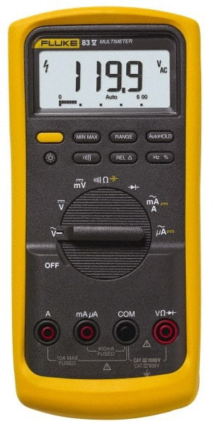 Fluke 83-5, CAT IV, CAT III, 1,000 VAC/VDC, True RMS Auto Ranging