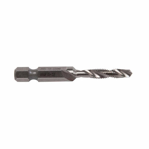 Greenlee Combination Drill Tap: #10-32, 2B, 2 Flutes, High Speed Steel 1/8