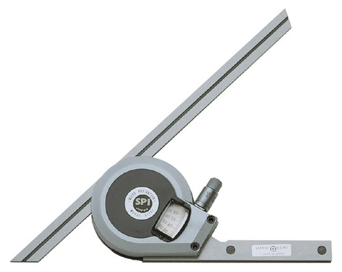 SPI Universal Bevel Protractor with Dial & Micrometer Readings - 30-390-9 SPI Universal Bevel Protractor with Dial & Micrometer Readings - 30-390-9