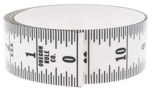 Mylar Adhesive Backed Rule, Vertical, Bottom to Top, 1/16" Grad., 3 ft. Length, 1-1/4" Width, Clear - 32-761-9