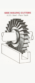 Side Milling Cutters H.S.S. Steel Plain Teeth - 706-185