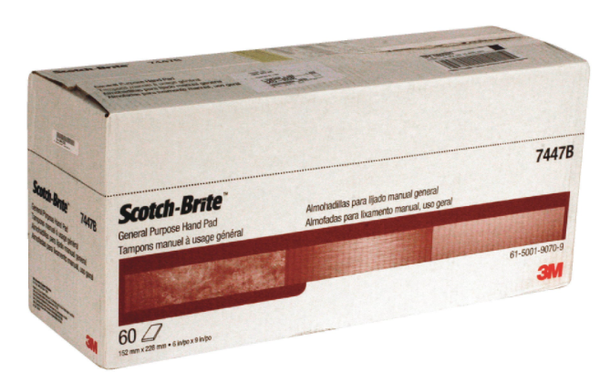 3M Scotch-Brite™ 60 Piece 6" x 9" General Purpose Hand Pads - Maroon - 7447