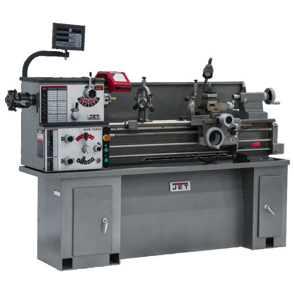 JET 13" x 40" Geared Head Bench Lathe GHB-1340A, with ACU-RITE 203 DRO, Taper Attachment and Collet Closer - 321127