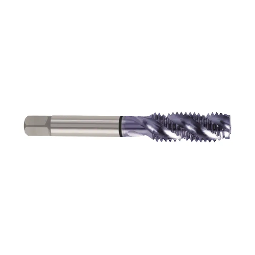 YG-1 H.S.S. EX TiCN Coated Combo Metric 3 Flute Bottoming Spiral Fluted Tap, 8mm-1.25mm Thread Size, D5 Thread Limit