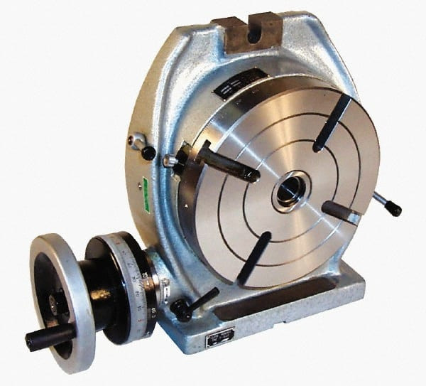 Phase II 10" Table Diam, Horizontal & Vertical Rotary Machining Table 6-3/4" Centerline Height, 3MT Center Taper, 0.465" T-Slot Width 221-310 - 09102583