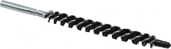 Schaefer Brush 4" Brush Length, 5/16" Diam, Nylon Single Stem, Single Spiral Condenser Tube Brush 6-1/4" Long, Nylon, 8-32 Female Connection 43703 - 06653919