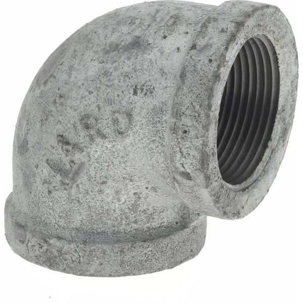 Value Collection 1-1/4" Galvanized Malleable Iron Pipe 90° Elbow Threaded Ends, 300 Liquid & Gas psi, 150 Steam psi G90 32 - 36988566