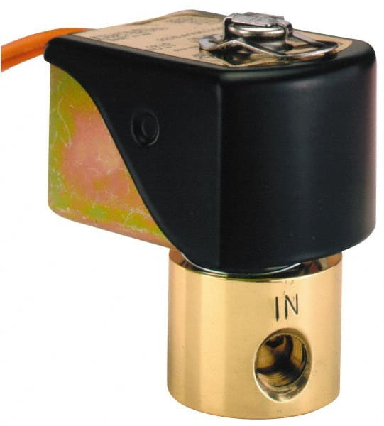 Parker Hannifin 1/4" Port Brass Two-Way Direct Acting Solenoid Valve Normally Open 04F20O2118ACF - 68014075