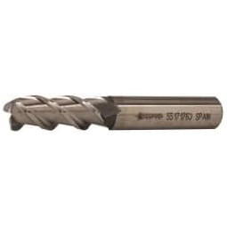 Accupro 1/2", 1-1/4" LOC, 1/2" Shank Diam, 3-1/4" OAL, 3 Flute, Powdered Metal Square End Mill Single End, Uncoated, Spiral Flute, 45° Helix, Centercutting, Right Hand Cut, Right Hand Flute 39525 - 55171763