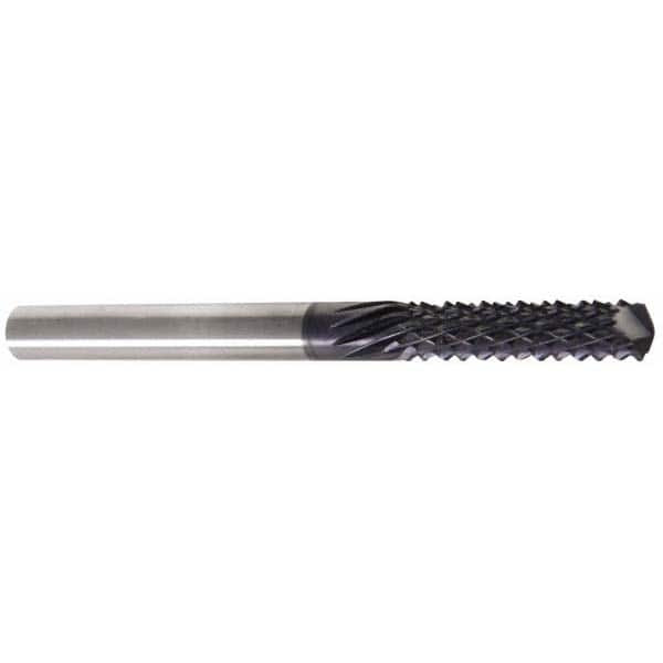 LMT Onsrud LP 3/16" Diam, 5/8" LOC, 1/4" Shank Diam, Burr-End Diamond-Pattern Router Bit Solid Carbide, 6.35 Finish, 2" OAL, RH Cut, Use on Composites 66-906ALTIN - 44192383
