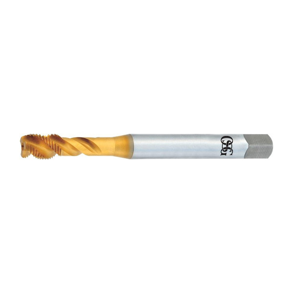 OSG Spiral Flute Tap: M14x1.50 Metric Fine, 3 Flutes, Modified Bottoming, 6H Class of Fit, Vanadium High Speed Steel, TIN Coated 100 mm OAL, Right Hand Thread 2392505 - 01559863