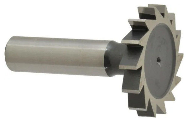 Interstate Straight Tooth Woodruff Key Seat Cutter, HSS, 1-1/2" Diameter, 1/4" Face Width, 2-1/4" OAL - 43-035-5