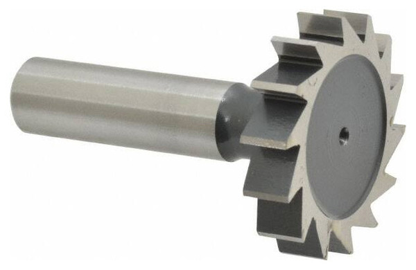 Interstate Straight Tooth Woodruff Key Seat Cutter, HSS, 1-1/2" Diameter, 5/16" Face Width, 2-5/16" OAL - 43-036-3