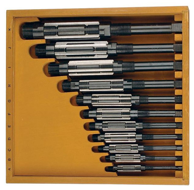 Precise Adjustable Blade Reamer Set B19C, 11 Pieces, 15/32" to 11/2