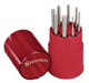 Starrett 8-Piece Drive Pin Punch Set - Knurled Grip In Red Plastic Case