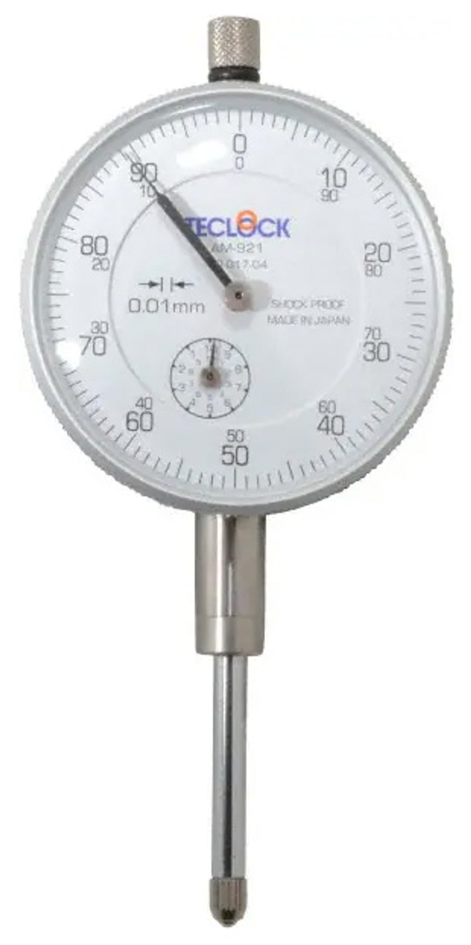 Teclock Dial Indicator, 25mm Range, 0100 Reading 263137 Penn Tool Co., Inc