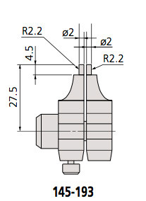 Mitutoyo Inside Micrometer, 0.2" 1.2" 145193 Penn Tool Co., Inc