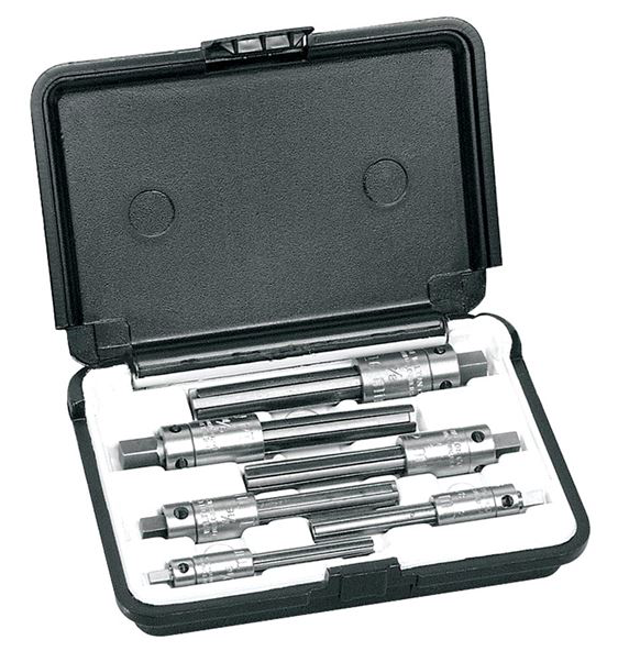 Walton 6 Piece 3/16" to 1/2" 4 Flute Tap Extractor Set 18001 Penn